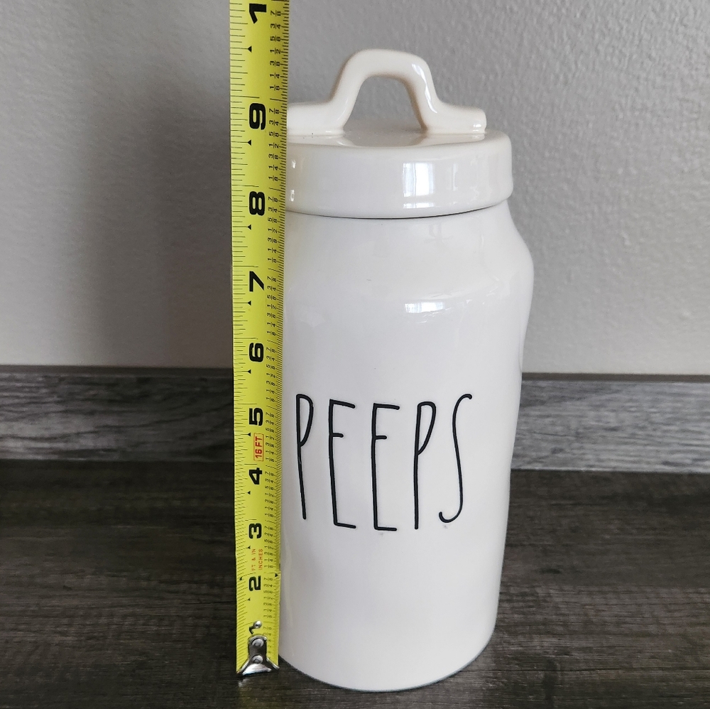 White Ceramic Rae Dunn Peeps Canister Jar